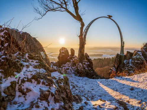 Adlerbogen am Donnersberg im Winter