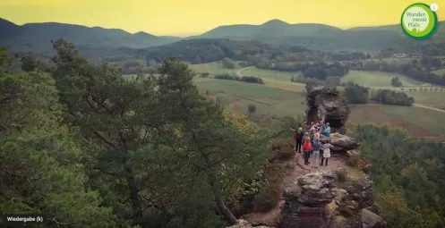 Aussichtspunkt Geiersteine Hauenstein per Drohnenansicht