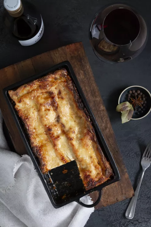 Lasagne mit Wild-Bolognese