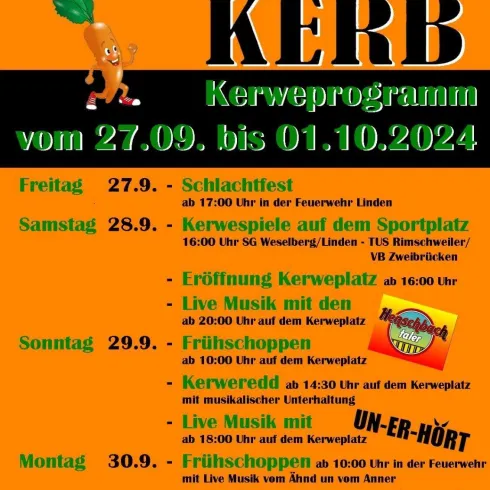 Kerweprogramm 2024 (© Gemeinde Linden)