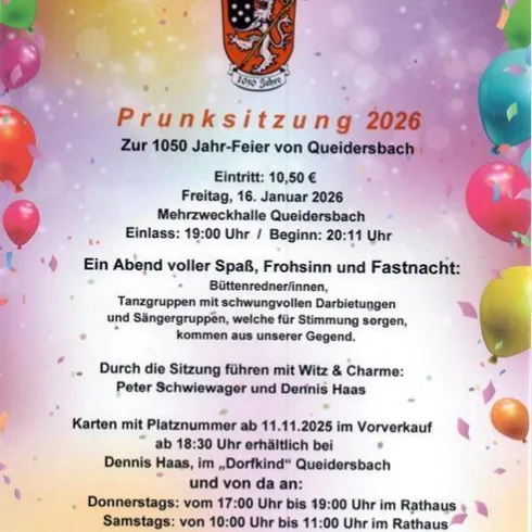 Prunksitzung (© Gemeinde Queidersbach)