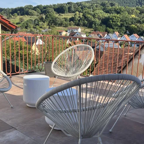 Abendsonne auf Terrasse