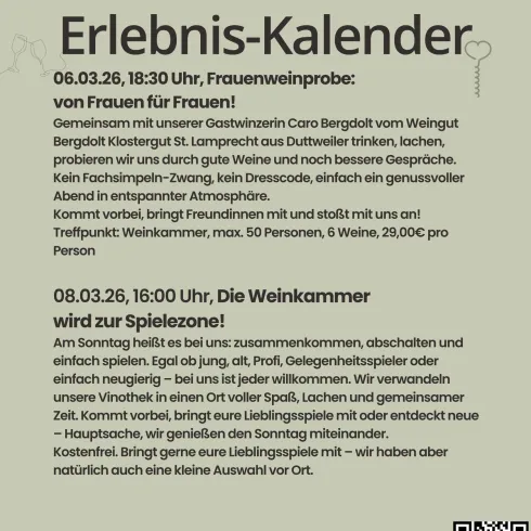 Vorankündigung (© Ortsvinothek Weinkammer)