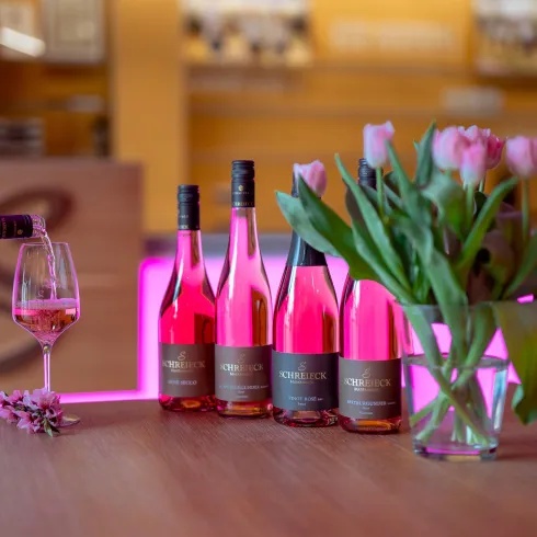 Vinothek in Rosa (© Bildarchiv SÜW, Lena Geib Photographie)
