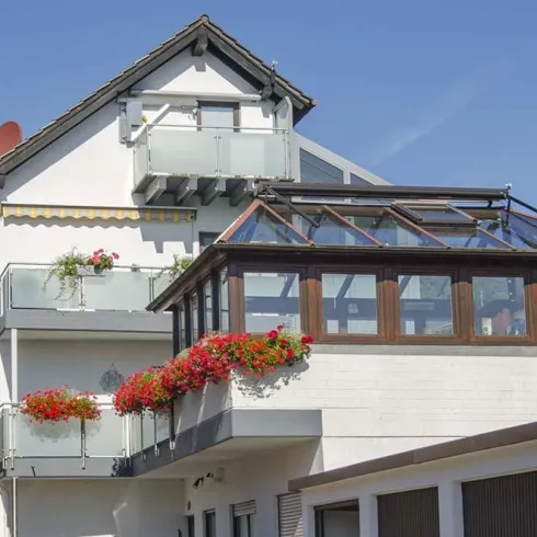 Blick auf Haus Storck, Bögnerweg 5 in Gimmeldingen (© Haus Storck - Ferienwohnungen in Gimmeldingen)