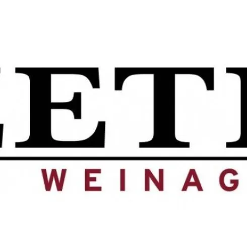 Ein Logo der Weinagentur ZETER. Es zeigt den Namen in großen Buchstaben mit Weintrauben-Symbolen.