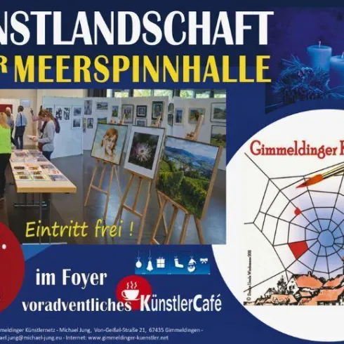 Ein Kunstereignis in der Meerspinhalle mit verschiedenen Kunstwerken ausgestellt. Es wird ein Künstlercafé angeboten und der Eintritt ist frei.