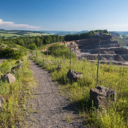 Remigiuswanderweg am Steinbruch entlang