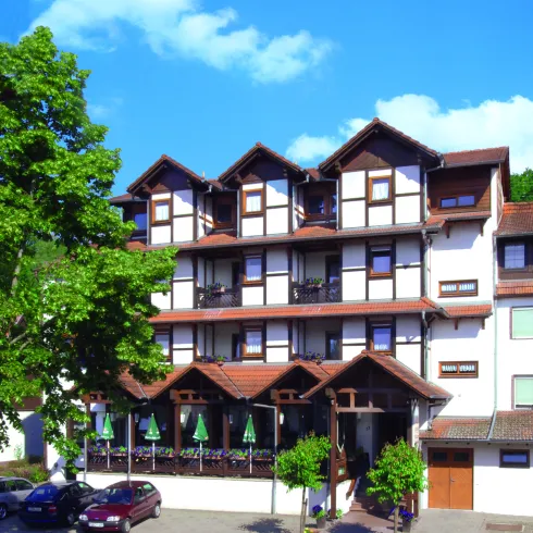 Hotel-Restaurant Blick zum Maimont