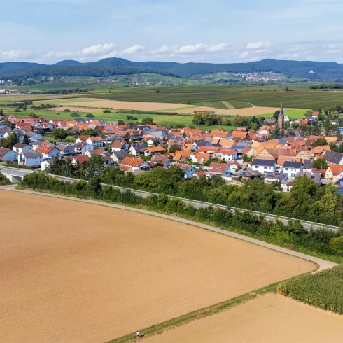 Kapellen-Drusweiler aus der Vogelüerspektive (© Tourismusverein Bad Bergzaberner Land e.V.)