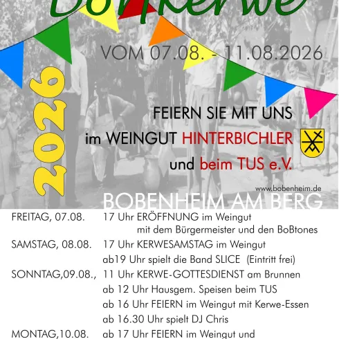 Plakat der Dorfkerwe mit Programnn