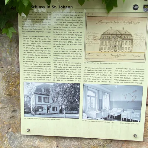 Informationstafel Das Schloss in St. Johann (© Verein SÜW Annweiler e.V.)