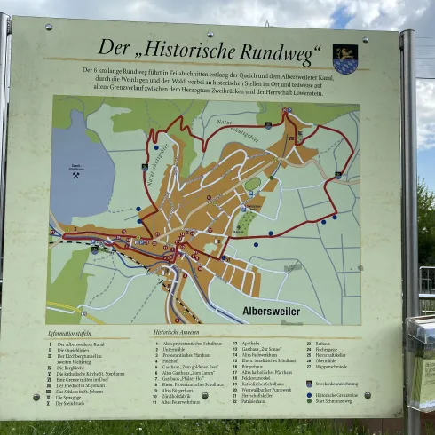 Starttafel historischer Rundweg Albersweiler