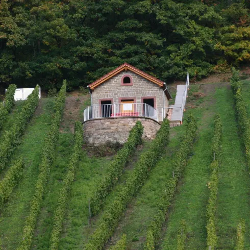 Weinbergshäuschen am Seelberg (© Stadt Obermoschel)