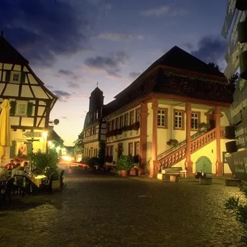Hist. Rathaus bei Nacht (© Verkehrsverein Freinsheim) Hist. Rathaus bei Nacht (© Verkehrsverein Freinsheim)