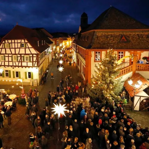 Weihnachtsmarkt hist. Marktplatz (© Verkehrsverein Freinsheim)