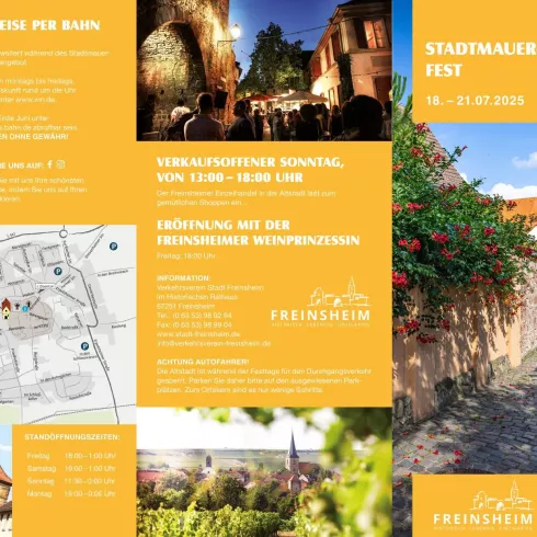 Flyer Seite 1 (© Verkehrsverein Stadt Freinsheim)