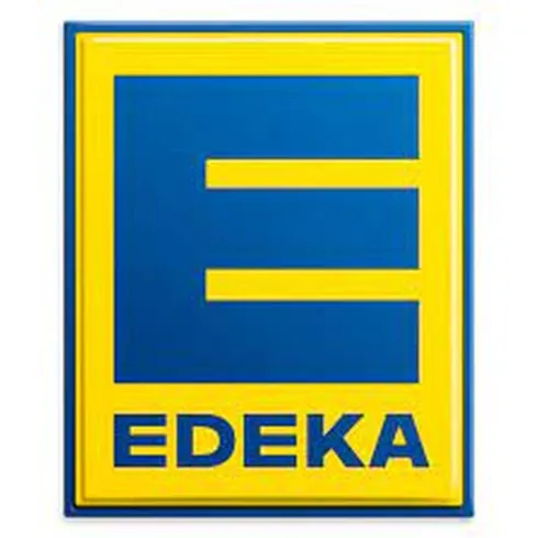 Das Logo vom Supermarkt Edeka.