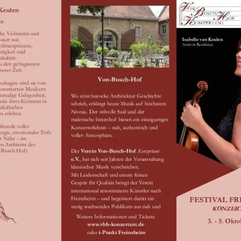 Programm Seite 1 (© Kulturverein VG Freinsheim) Programm Seite 1 (© Kulturverein VG Freinsheim)