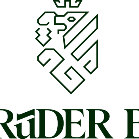 Ein Logo der Marke "Gebrüder Bart" mit stilisierten Löwenmotiven. Die Schrift ist in einer eleganten, grünen Schriftart gehalten.