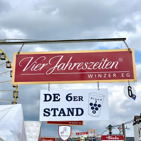 Schubkarchstand 6 Schild