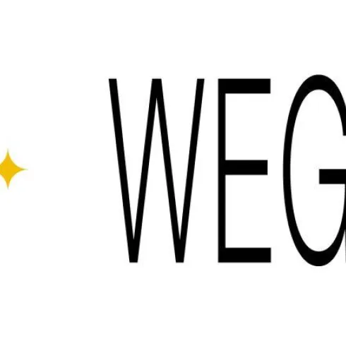 Ein Logo von Wegner Pfalz, das ein Speichenrad und den Namen in klarer Schrift zeigt. Das Design ist einfach und modern.