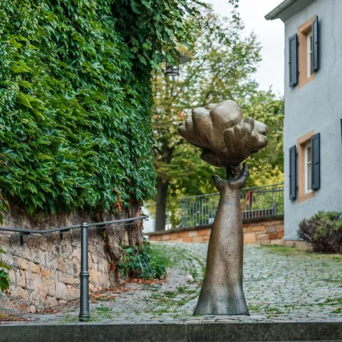 Wolke von Treppe aus fotografiert
