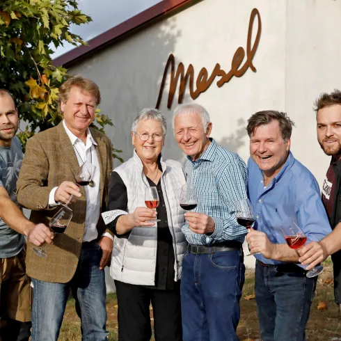 Im Weingut der Familie Mesel