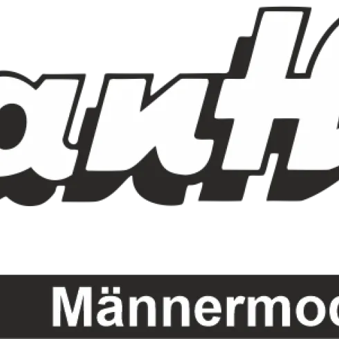 Das Bild zeigt das Logo von "Manthey", einem Männermodemarke. Es ist in auffälligem Schriftzug gehalten und hebt den Fokus auf Herrenbekleidung hervor.