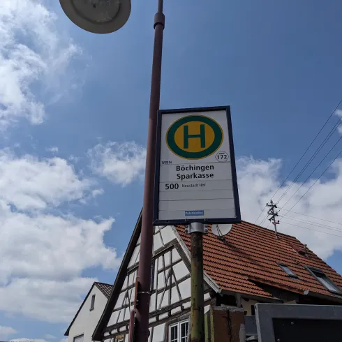 Bushaltestelle Böchingen Sparkasse