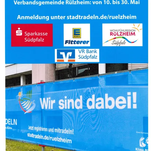 Ein Logo des Projekts "Stadtradeln". Der Slogan lautet: "Radeln für ein gutes Klima".