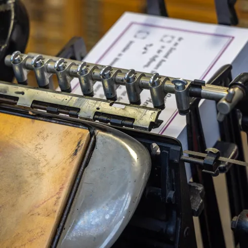 Winkeldruckerey Detailaufnahme Druckmaschine (© Pfalz Touristik e.V., Heimatlichter GmbH) Winkeldruckerey Detailaufnahme Druckmaschine (© Pfalz Touristik e.V., Heimatlichter GmbH)