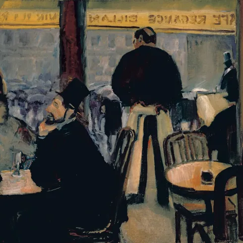 Albert Weisgerber, Pariser Café (© Alber- Weisgerber-Stiftung, St. Ingbert ; Tom Gundelwein) Albert Weisgerber, Pariser Café (© Alber- Weisgerber-Stiftung, St. Ingbert ; Tom Gundelwein)