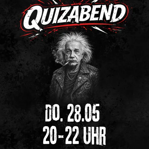 Ein Plakat für einen Quizabend im Marock. Das Event findet am Donnerstag, den 26. Februar, von 20 bis 22 Uhr statt.