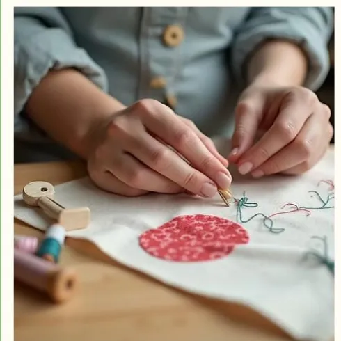 Zwei Stoffbeutel mit den Aufschriften "Ich bin mutig" und "Ich bin stark" liegen auf einer Fläche. Daneben sind verschiedene bunte Schlüsselanhänger und Armbänder platziert.