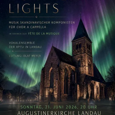 Im Rahmen des Konzerts von ca. 45 Minuten Dauer werden unter dem Titel „Northern Lights“ Werke der skandinavischen a-cappella-Literatur zu hören sein. Es erklingen Werke u. a. von Pederson, Nielsen, Grieg, Lauridsen und Gjelo. 