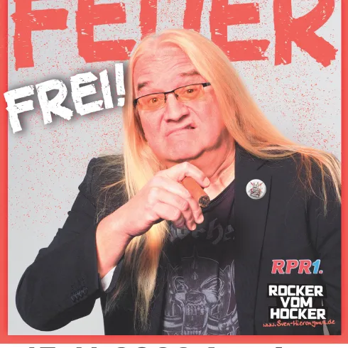 Ein Werbeflyer für die Veranstaltung mit Sven Hieronymus. Das Event findet am 17.11.2023 in der Jugendstil-Festhalle in Landau statt.