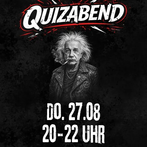 Ein Plakat für einen Quizabend im Marock. Das Event findet am Donnerstag, den 26. Februar, von 20 bis 22 Uhr statt.