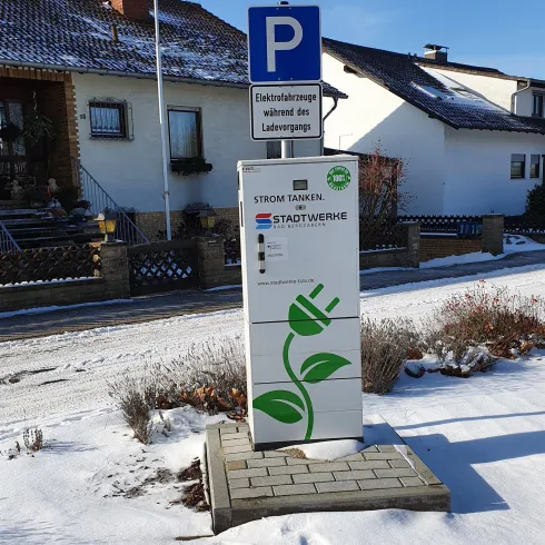 E-Ladestation am Bahnhof in Winden
