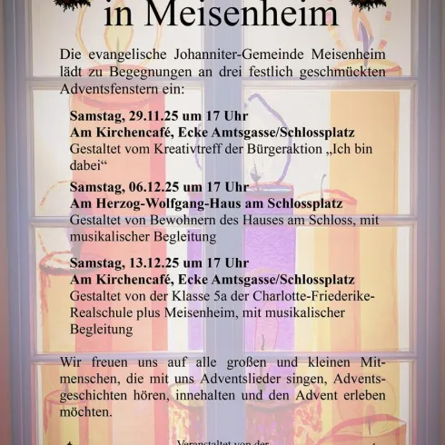 Adventsfenster Meisenheim (© Ev. Johanniter-Gemeinde)