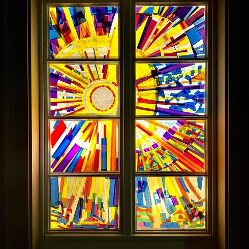 Adventsfenster (© Ev. Johanniter-Gemeinde Meisenheim)