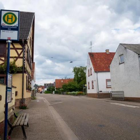 Niederotterbach Ort Richtung Kandel (© Tourismusverein Bad Bergzaberner Land e.V.)