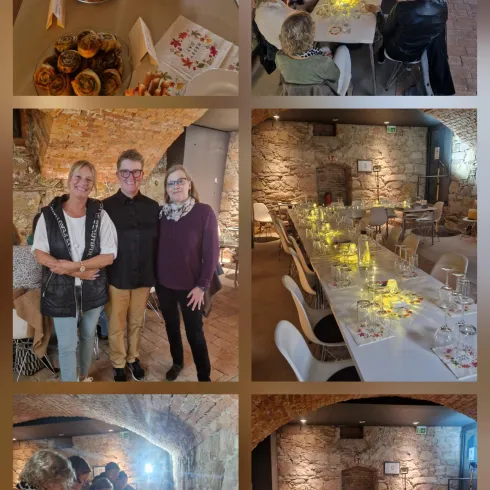 Eine Zusammenstellung verschiedener Bilder die bei der Frauenweinprobe entstanden sind.