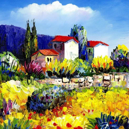 Landschaft in Öl