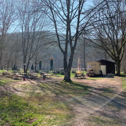 Kiosk am Helmbachweiher