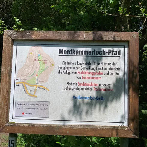 Infotafel Mordkammerloch-Pfad