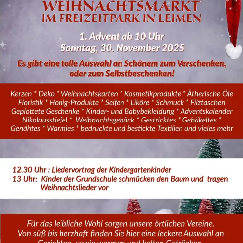 Plakat Weihnachtsmarkt Leimen