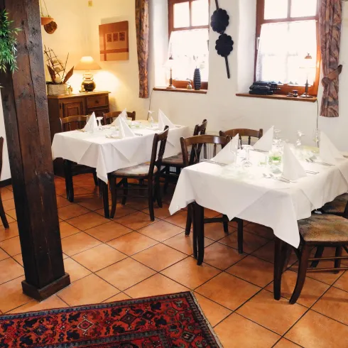 Restaurant im Erdgeschoss
