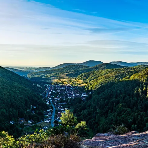 Ausblick vom Beutelsberg auf Eußerthal