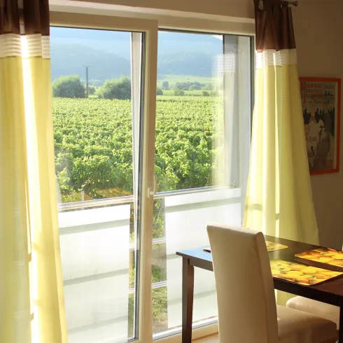 Ausblick aus Wohnraum (© Fam. Weyland)